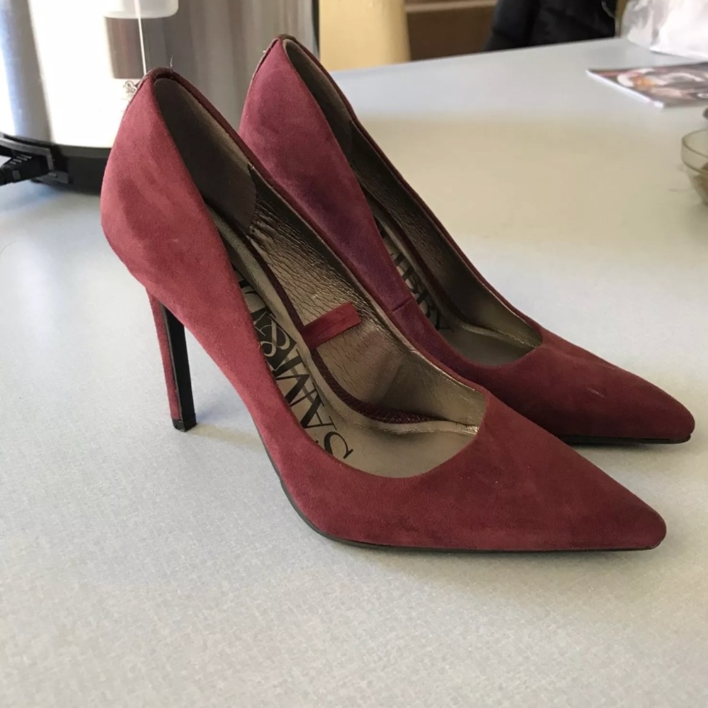 Maroon pumps